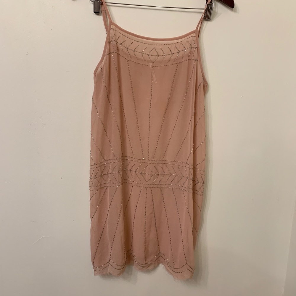 Free People Sheer Beaded Shell Top
